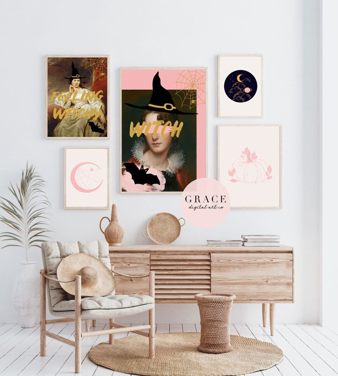 Halloween Gallery Wall Set Set of 5 Prints Wall Decor - Etsy