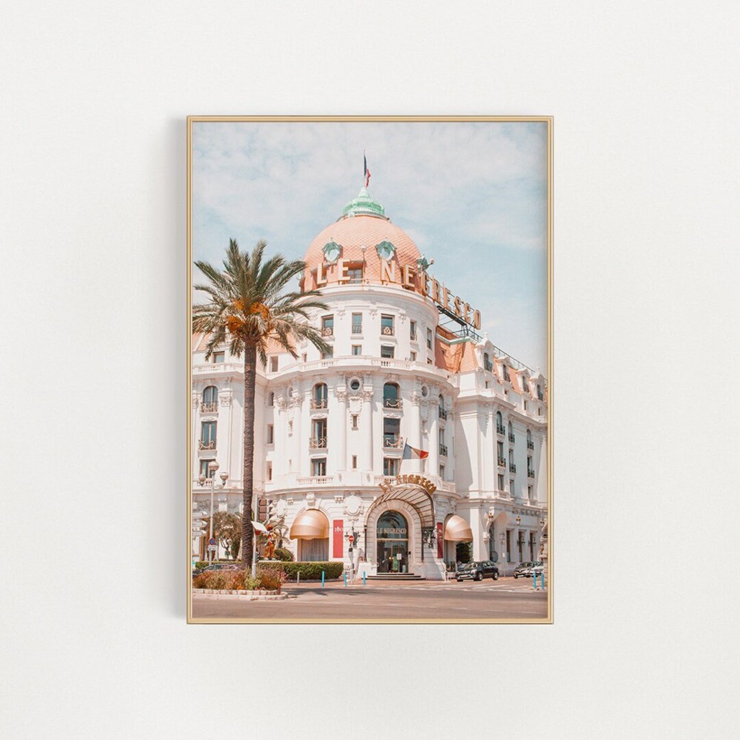English Riviera Print French Riviera Print - Building Printable Wall Art - Digital Download ...