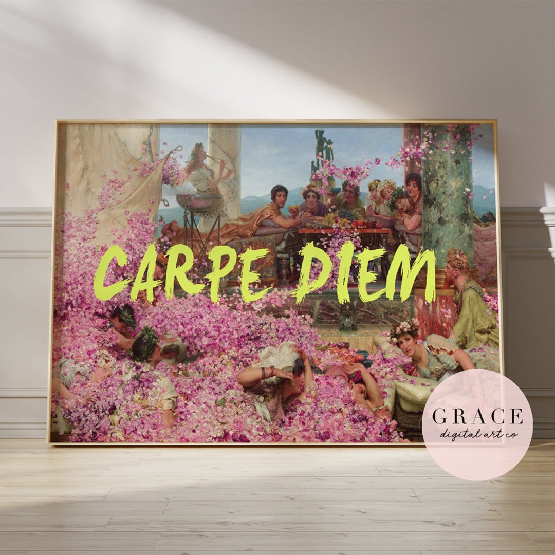 Carpe Diem Art Print Printable Quotes Altered Art Printable Etsy