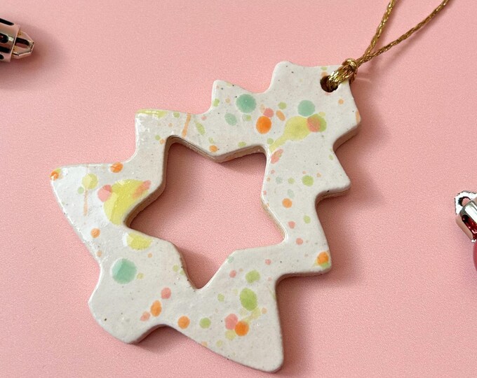 Tree Ornament - Tree and Star Shape Christmas Decoration