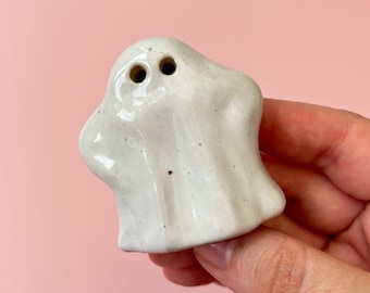 Ceramic Ghost Ornament for Halloween - Choice of Colours