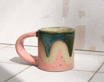 Wavy Green espresso mug (one mug)
