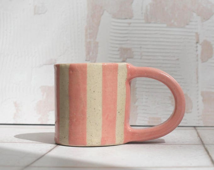 Espresso Striped Mug in pink
