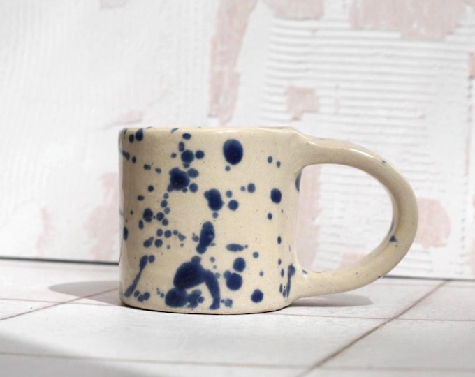 Espresso Striped Mug in Splash Blue