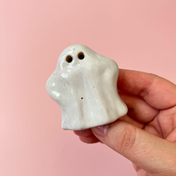 Ceramic Ghost Ornament for Halloween - Choice of Colours