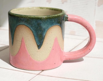 Handmade Ceramic Wavy Mug