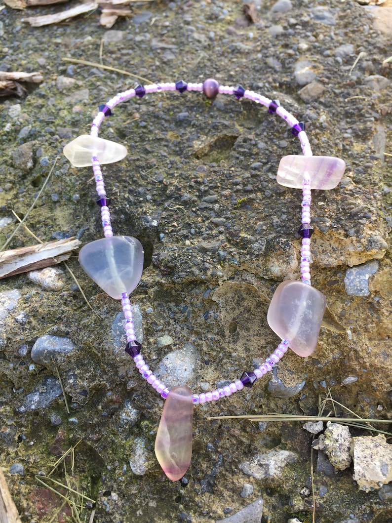 Purple Stone Anklet