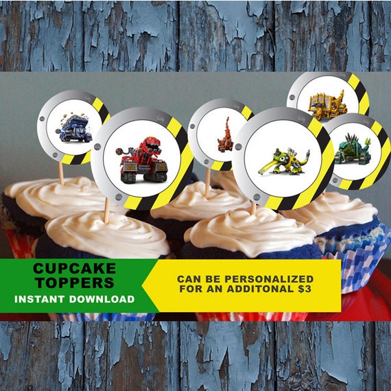 Dinotrux Dinotrux Party Dinotrux Birthday Dinotrux cupcake