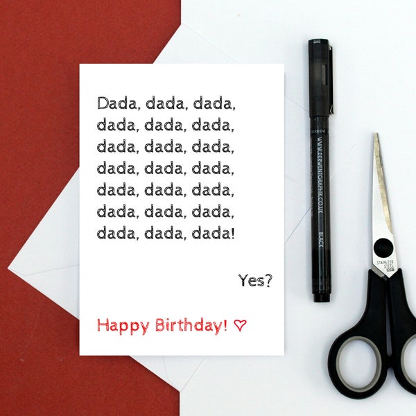 Dada-Karte - lustige Geburtstagskarte für Dada - süße Dada Geburtstagskarte - Kleinkind Dada Karte - Geburtstag Witz Karte - Dada Witz - neue Vater-Karte