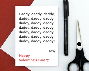 Daddy card - funny Valentine's Day card for daddy - daddy joke card - card for dads - Valentines - cute card for daddy