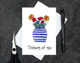 thinking of you card - isolation card - lockdown card - friend in distress card - get well card - non religious condolences card - loss card