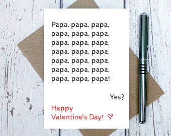 Papa card - funny Valentine's Day card for papa - papa joke card - card for dads - Valentines