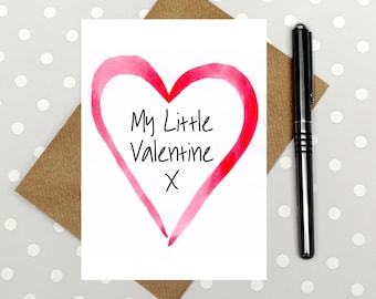 Valentine's card kids - Valentine's Day card for daughter - Valentine's card son - My little Valentine card - love card for child - children
