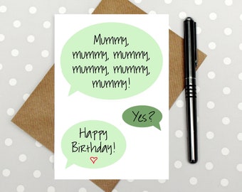 Mama Geburtstagskarte - lustige Geburtstagskarte - Kleinkind Mama Karte - Mama Witz Karte - Karte für Mama - Mama Geburtstagskarte - süße Karte für Mama