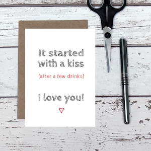Funny love card - honest Love card - funny anniversary card - joke Valentine's card - drink Valentine's Day card - boyfriend card - husband