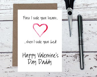 Daddy Valentine's Day card - funny love card for daddy - joke love card - toddler Valentines card - Valentine's card from child