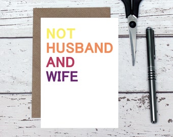 civil partnership card - congratulations card - non wedding card - minimalist card - typography card