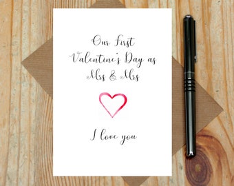 Eerste Valentijnsdag als Mrs & Mrs card - galentine's - 1e Valentijnskaart als getrouwd stel - pasgetrouwde homopaarkaart - lesbische kaart - liefde