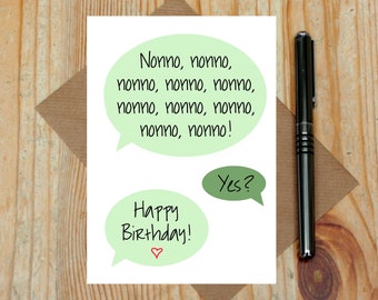 nonno birthday card - funny birthday card - card from grandchild - toddler card - nonno joke card - card for grandad - Italian card