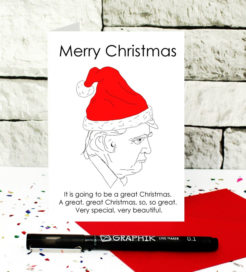 christmas-card-trump-christmas-cards-very-special-etsy-uk