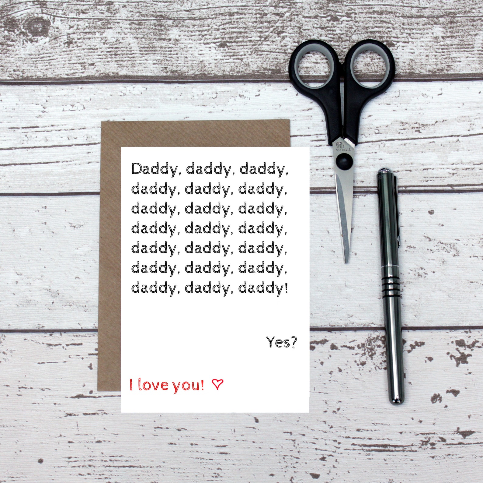 Daddy Valentine's Day Card Funny Love Card for Daddy - Etsy