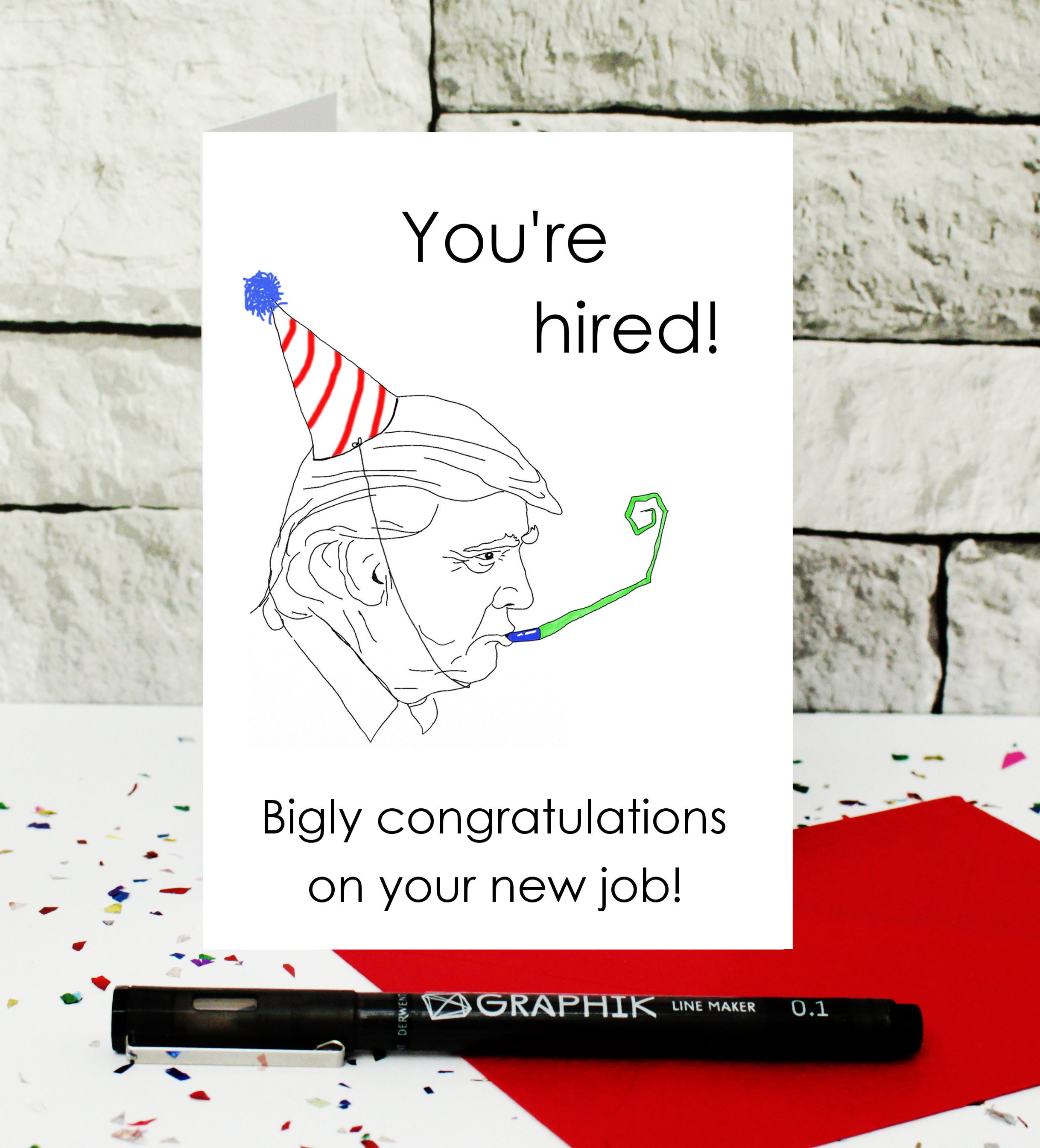 funny new job card donald trump greeting card you are etsy