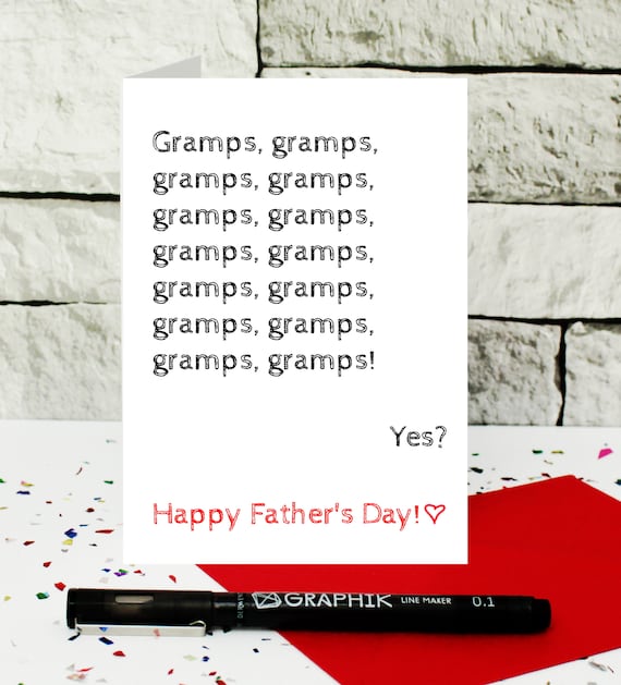gramps fathers day card