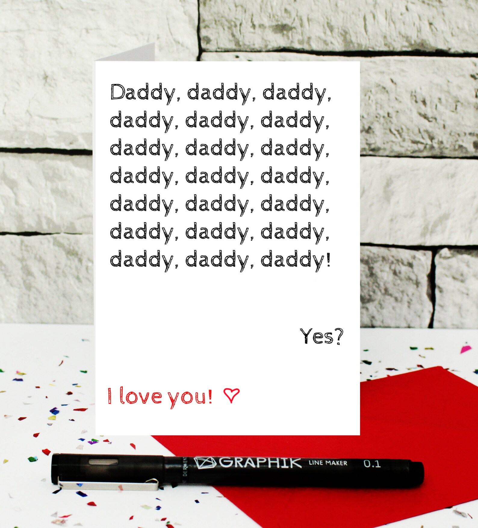 Daddy Valentine's Day Card Funny Love Card for Daddy - Etsy