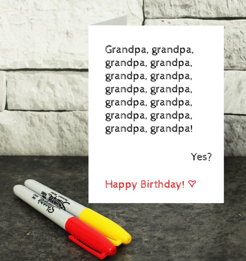 Grandpa Card Funny Birthday Card for Grandpa Grandpa Etsy
