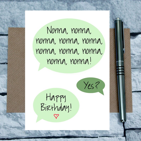 Nonna birthday card - funny card - toddler nonna card - Nonna joke card - card for grandmother - cute card for nonna - card from grandchild