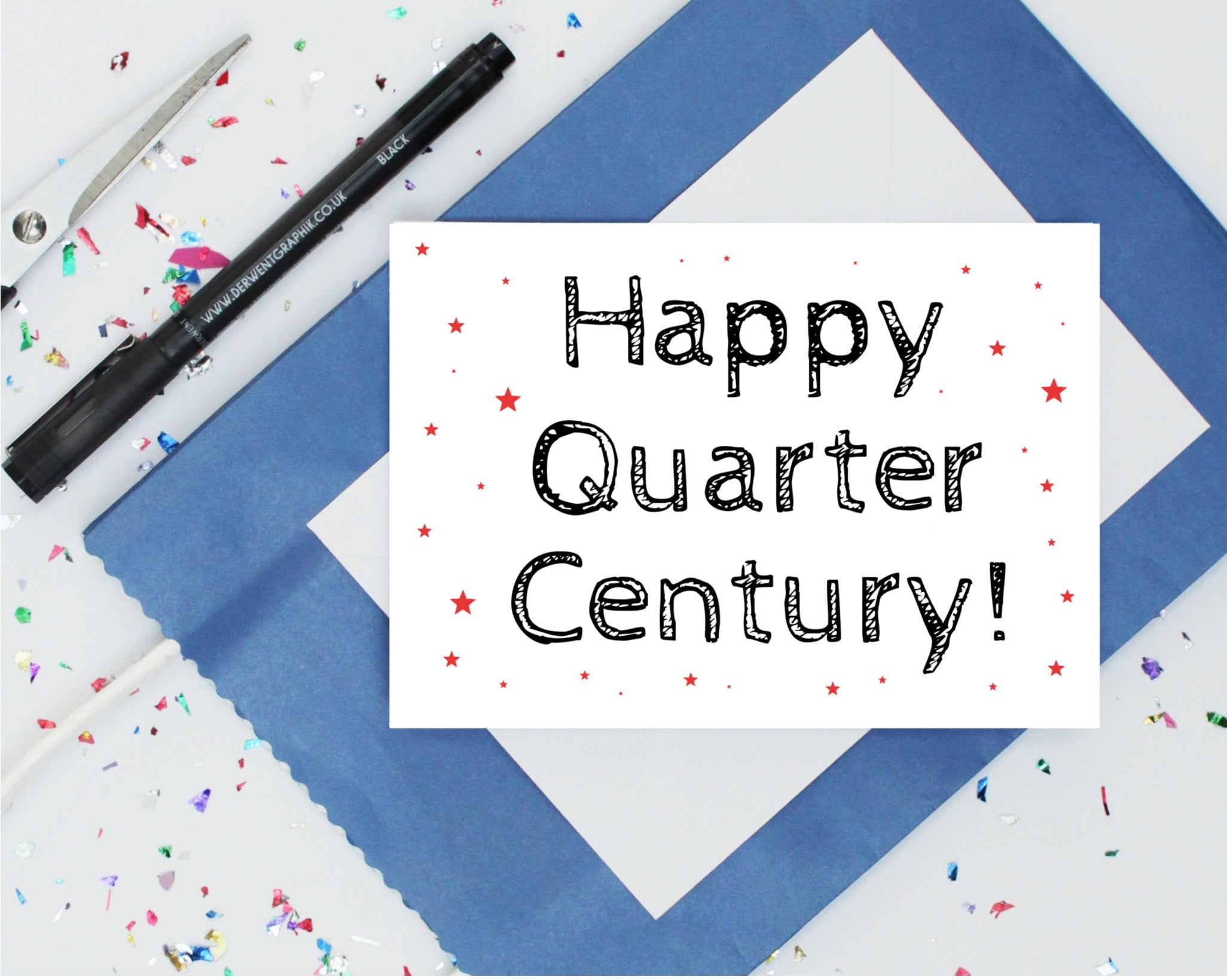 Funny 25th Birthday Card Happy Quarter Century Card | Etsy