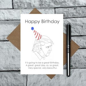 funny Donald Trump birthday card image 1