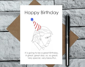 funny Donald Trump birthday card