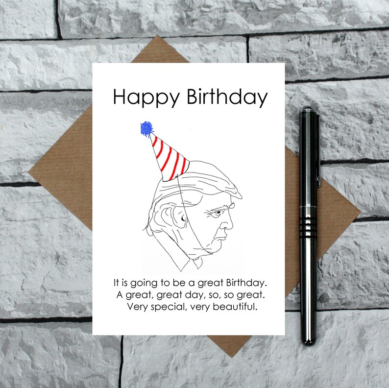 funny Donald Trump birthday card image 0