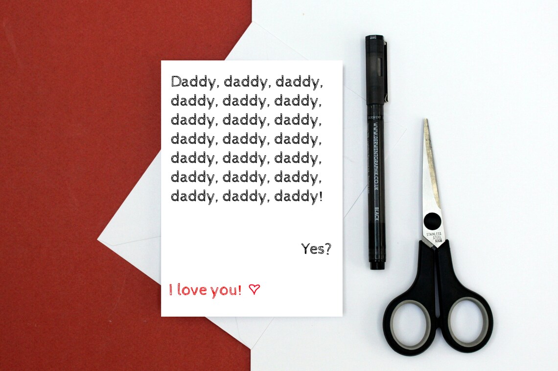 Daddy Valentine's Day Card Funny Love Card for Daddy - Etsy