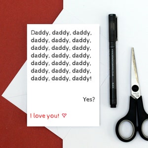 Daddy Valentine's Day Card Funny Love Card for Daddy - Etsy