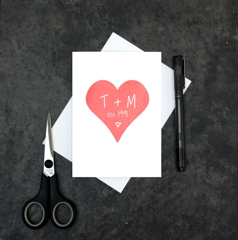 Personalised Anniversary Card Customised Love Card Custom Etsy UK