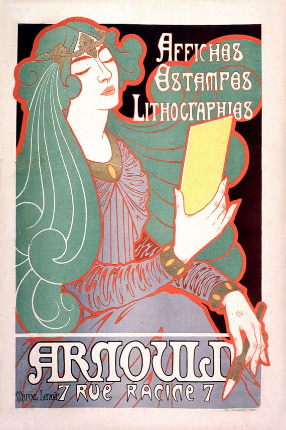 ARNOULD Affiches Estampes Art Nouveau 19th Century French