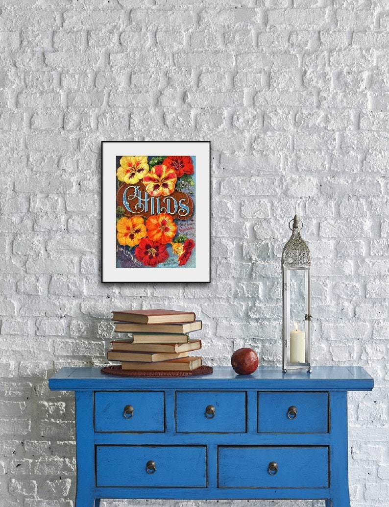 John Lewis CHILDS 1897 Flower Seed Catalog NEW Fine Art Giclee Print
