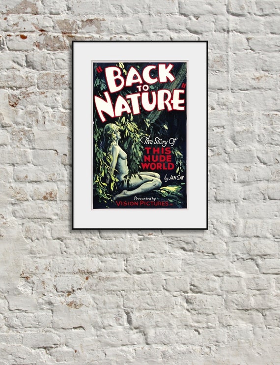 skulder overse Reporter BACK to NATURE 1933 Adult Movie Poster NEW Fine Art Giclee | Etsy Hong Kong