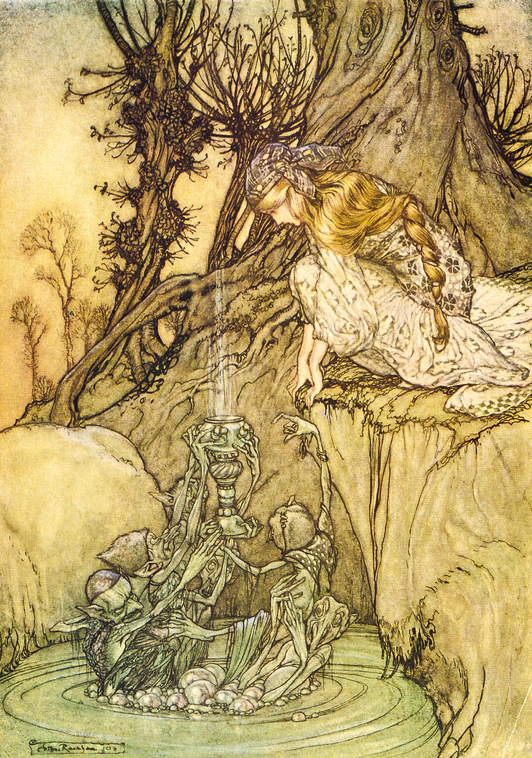 Arthur Rackham Fairy Art Print Fairy Art Poster, the Magic Cup, Fae ...