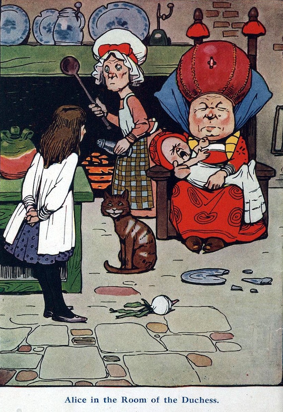 Alice In Wonderland: Alice And The Duchess In The Kitchen. Poster