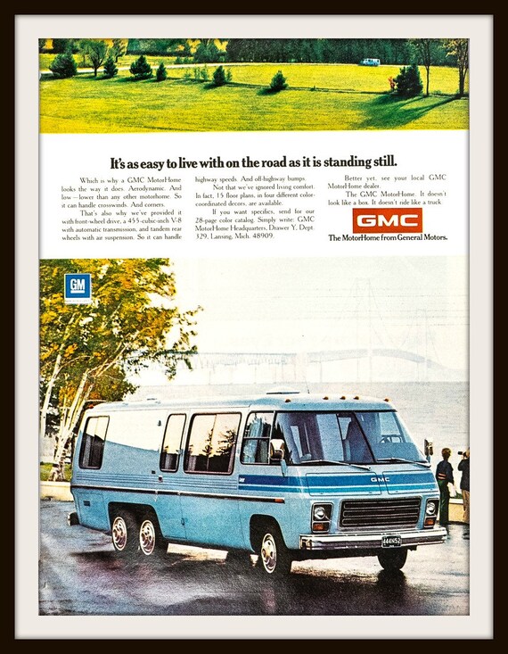 Items Similar To 1974 Gmc Motorhome Advertisement Vintage Gmc Ad