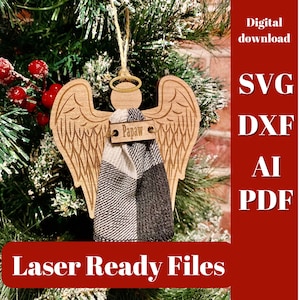 Memorial Angel svg pdf ai dxf digital download file for laser cutter