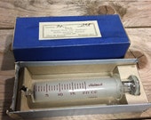 Antique 20cc glass syringe large, Ideal with box made in USA