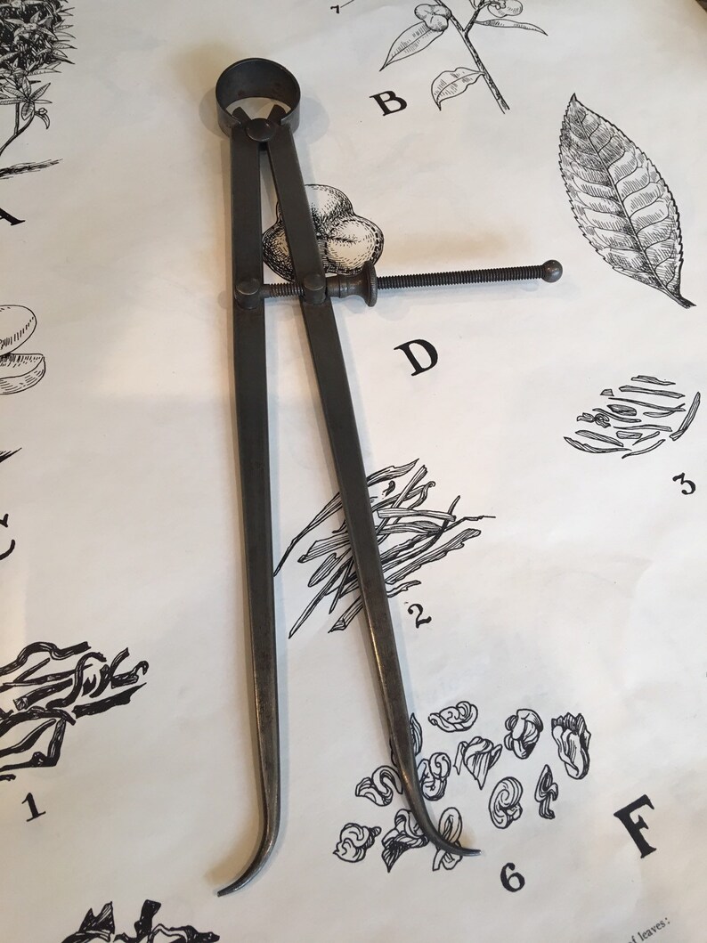 Antique vintage compass drafting tool caliper measuring Moore Etsy