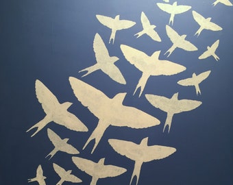 Plantillas flyingas - Colección de 6 tamaños – para usar como plantilla de pared o para recortes de papel