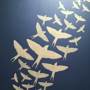 Fliegende Vogel Schablonen - Sammlung von 6 Größen – für Gebrauch als Wand Schablone oder Papier Ausschnitte