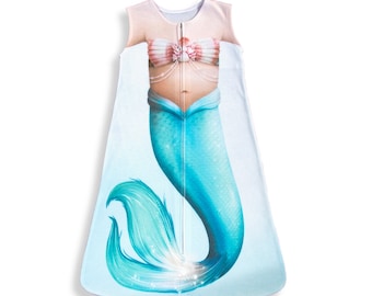 Saco de cuna - Manta usable para bebés - Sirena - 3 a 9 meses