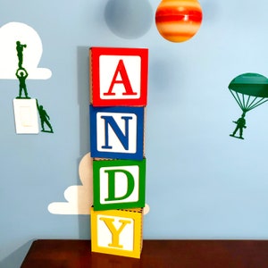 Custom Large Toy 3D Wooden Block Letter Wall Decor DIY assembly kit includes wall hanging kit and glue price is per letter block image 8